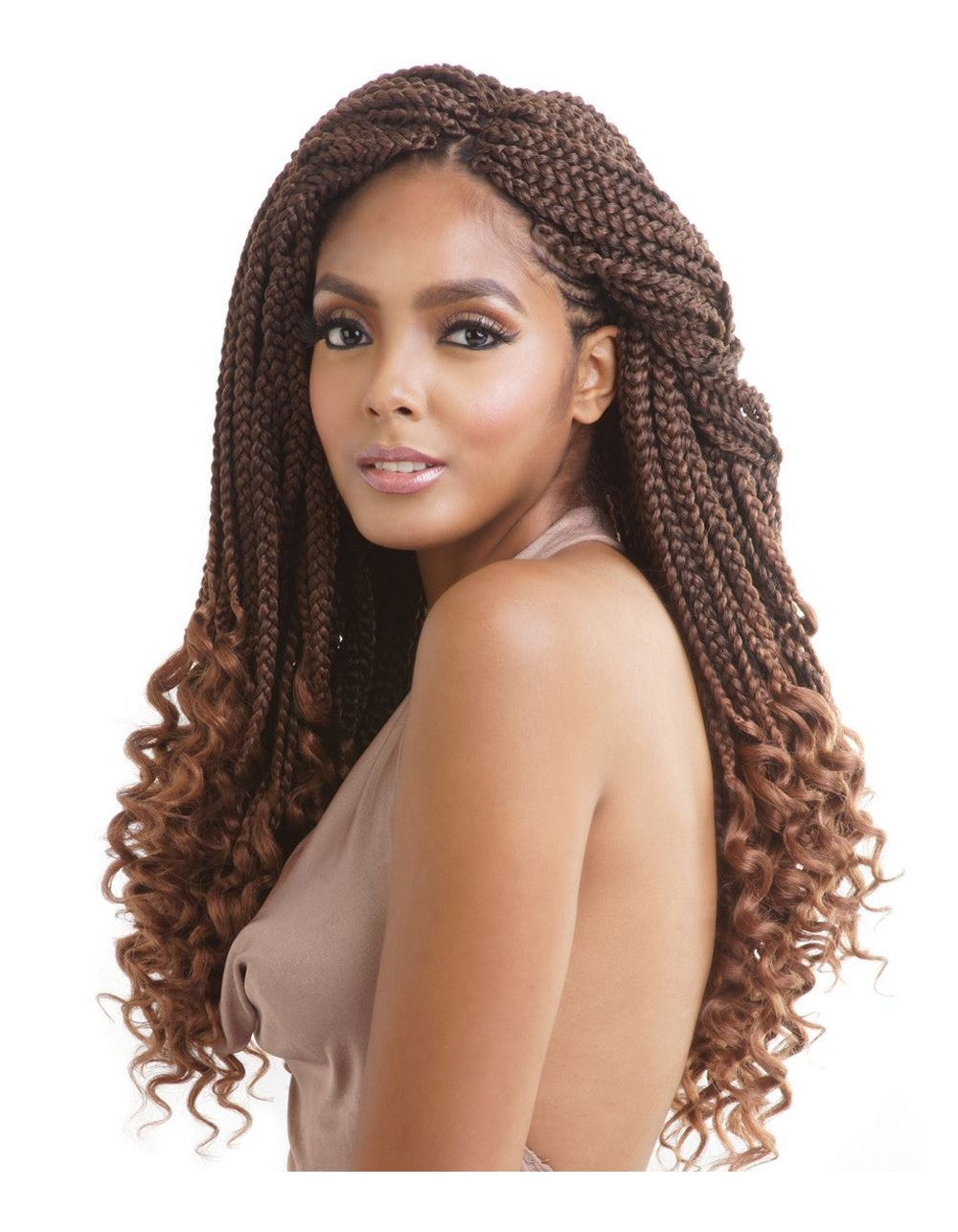 AFRI-NAPTURAL TWB101 - CURLY ENDS BOX BRAID 18"