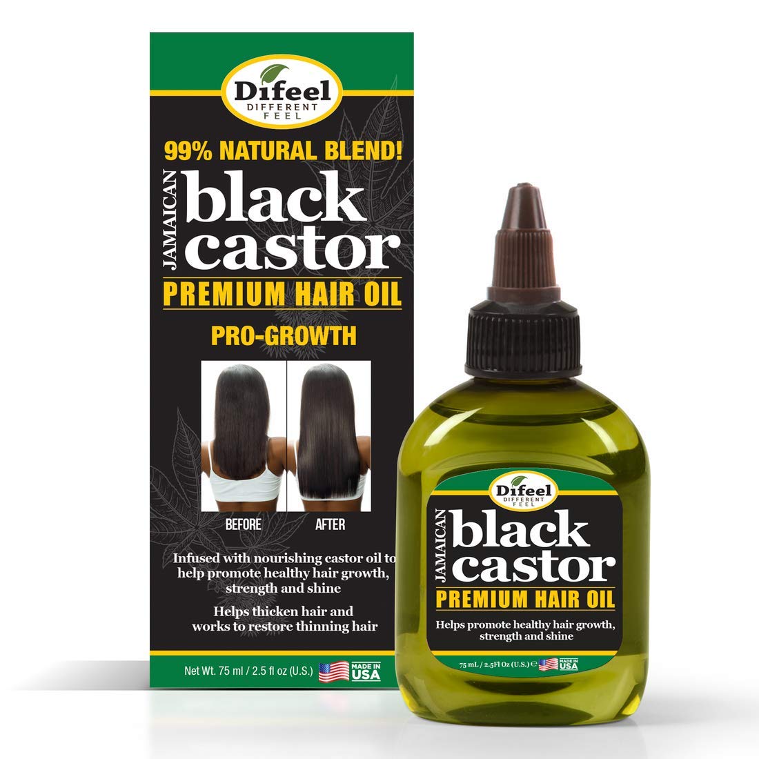 Difeel Superior Growth Jamaican Black Castor Premium Hair Oil 2.5 oz.