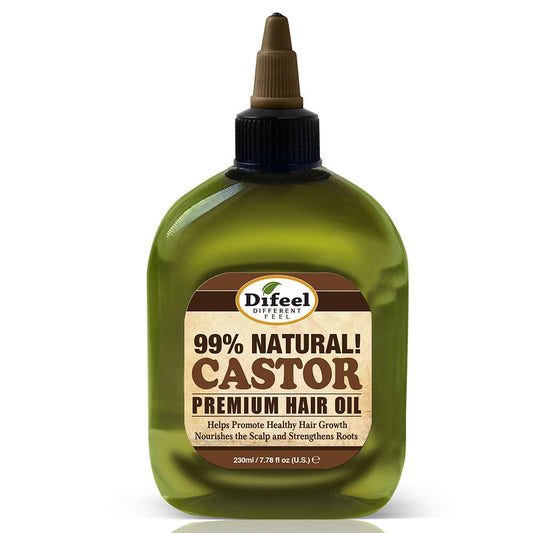Difeel Premium 99% Natural Castor Hair Oil 8 oz.