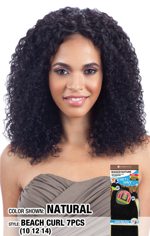 NAKED NATURE WET AND WAVY BEACH CURL 7PCS (10"/12"/14")