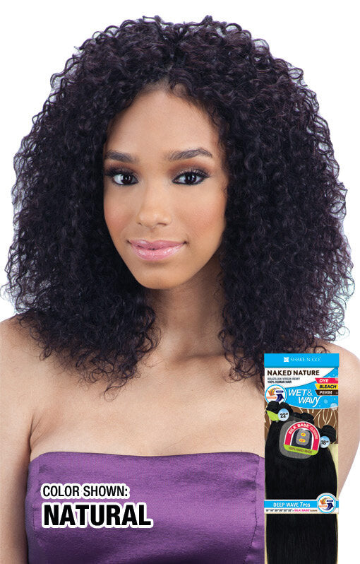 NAKED NATURE WET AND WAVY BOHEMIAN CURL 7PCS (10"/12"/14")