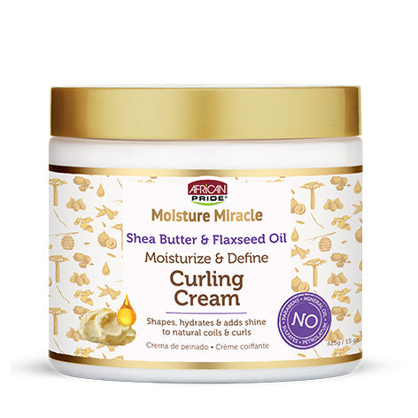 MOISTURE MIRACLE SHEA BUTTER & FLAXSEED OIL CURLING CREAM, 15 OZ