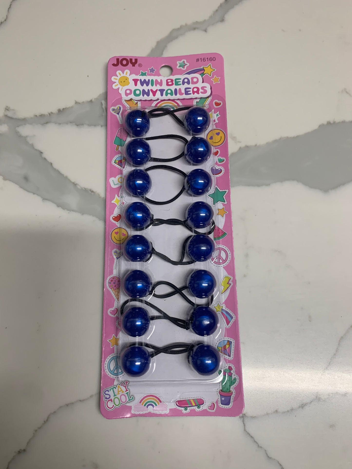 Joy Twin Bead Ponytailers #16160