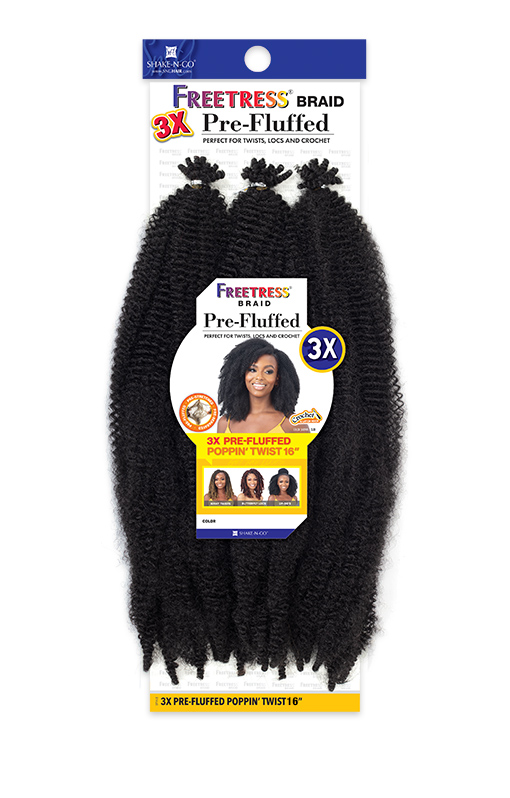 FREETRESS 3X PRE-FLUFFED POPPIN' TWIST 16"