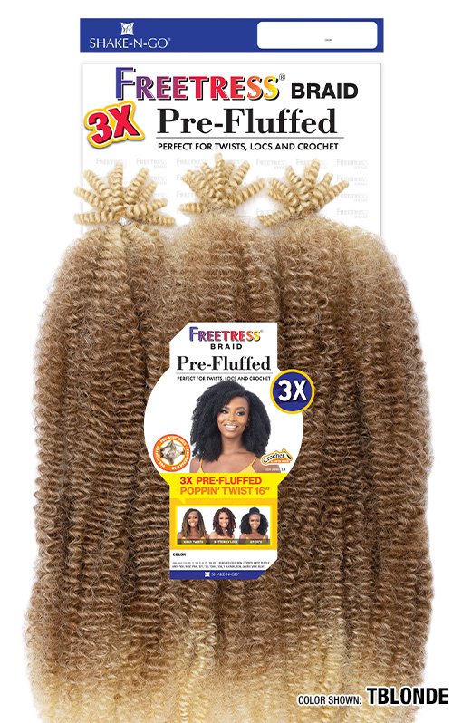 FREETRESS 3X PRE-FLUFFED POPPIN' TWIST 16"