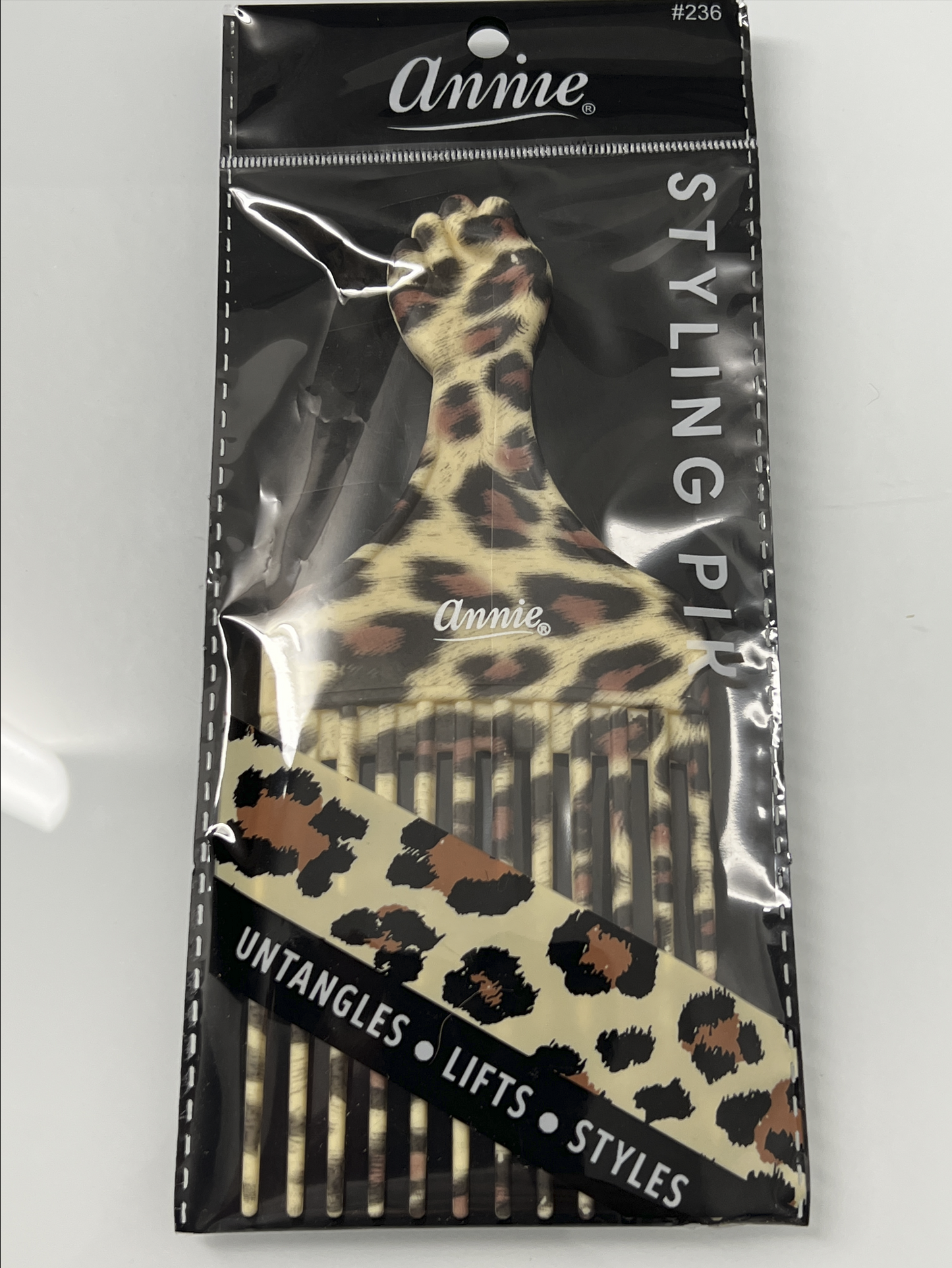 ANNIE FIST STYLING PLASTIC PIK LEOPARD & ZEBRA