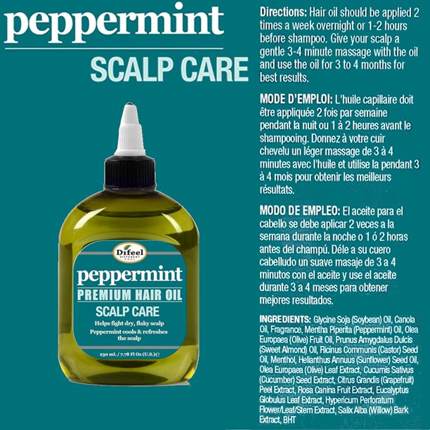 Difeel Peppermint Scalp Care Hair Oil 7.78 oz.