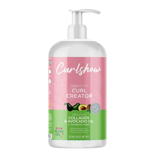 ORS OLIVE OIL CURLSHOW CURL CREATOR INFUSED WITH COLLAGEN & AVOCADO OIL FOR STRENGTH & LENGTH